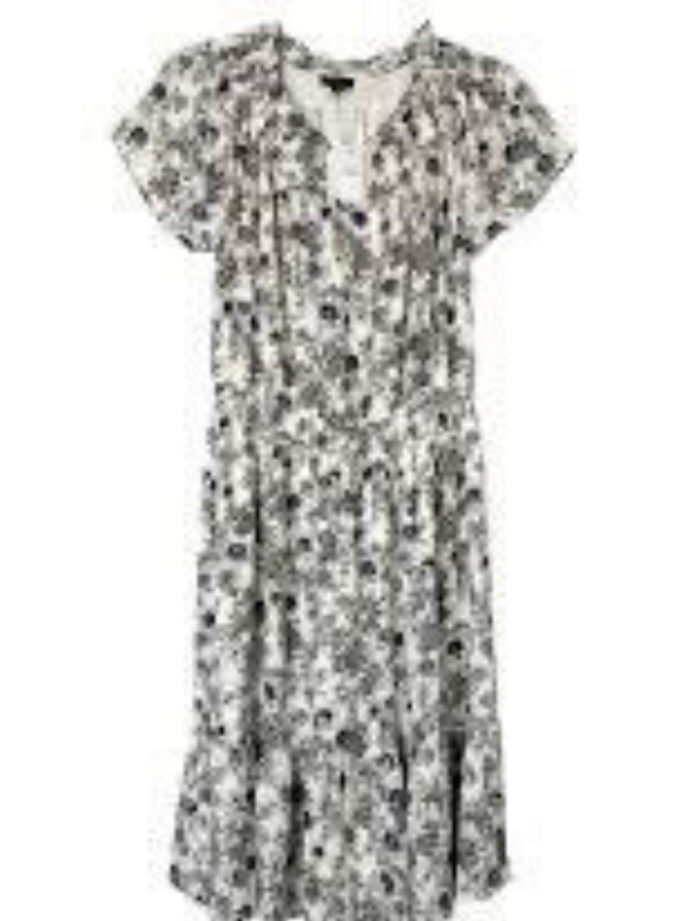 Talbots Floral Ruffle-Smock Mini Dress - Picture 2 of 2